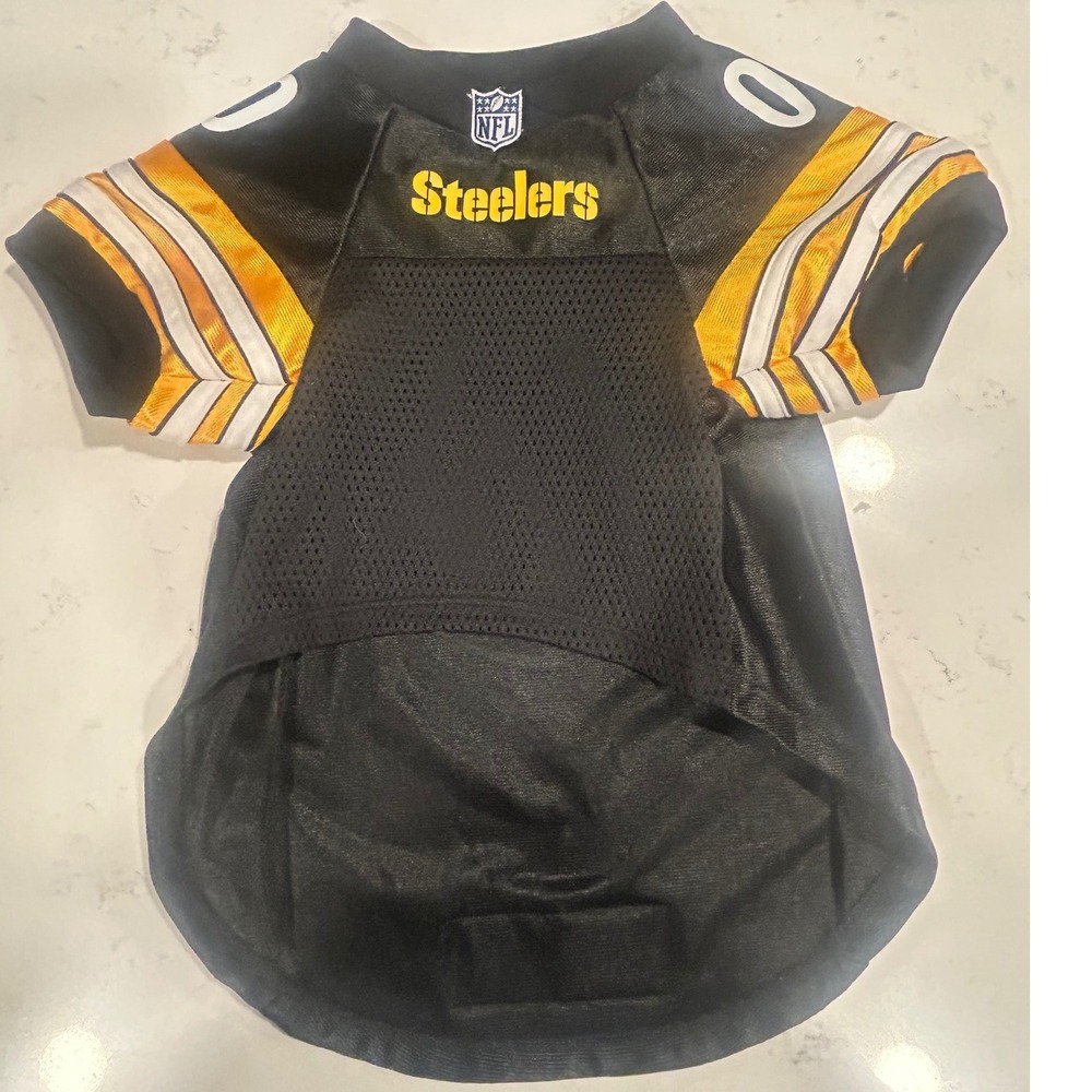NFL Pittsburgh Steelers Pet Jersey Black Large Dog Premium Pet Gear 00